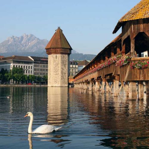 Fotokarte Luzern Kapellbrücke