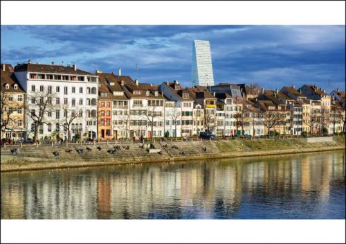 Fotokarte Basel Rocheturm