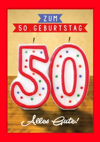 Geburtstagskarte Kerzen 50 Jahre