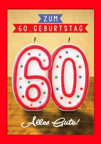 Geburtstagskarte Kerzen 60 Jahre