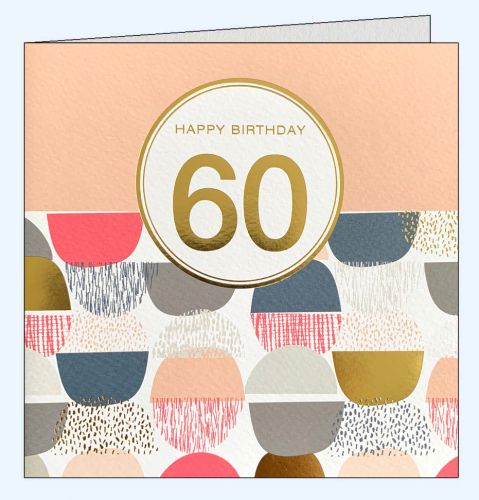 Quadratische Gratulationskarte zum 60. Geburtstag