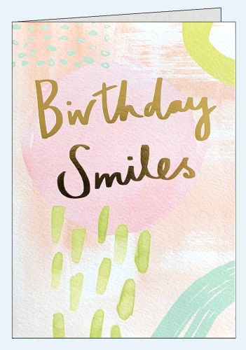 Kleine Geburtstagskarte Pastel Birthday Smiles