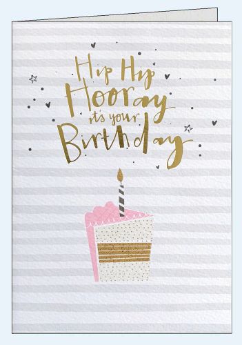 Kleine Geburtstagskarte Birthday mit Torte