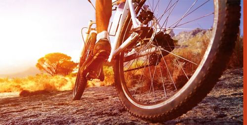 Fotokarte Blanco mit Bike Fahrrad Velo