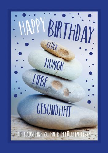 Geburtstagskarte Steinmandli