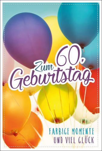 Geburtstagskarte Luftballons 60 Jahre Bachmann Karten Dallenwil