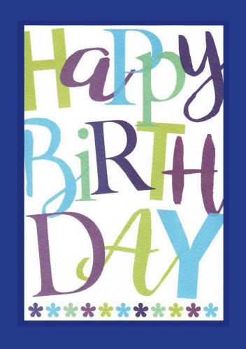 Geburtstagkarte Blau