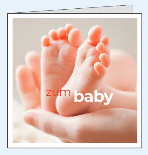 Babykarte mit Babyfüsschen