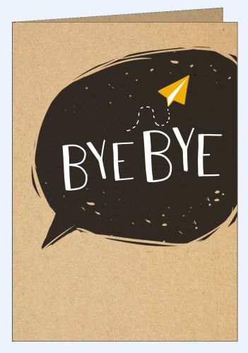 Trendige Abschiedskarte Craft Bye Bye