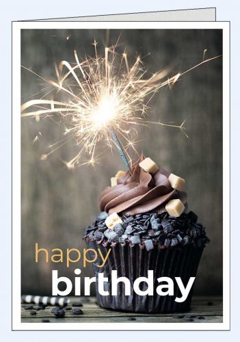 Geburtstagskarte Happy Birthday Cupcake
