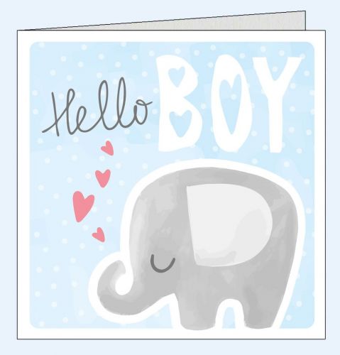 Schöne Geburtskarte Elefant Boy
