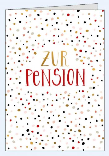 Grosse Ruhestandskarte A4 Pension Punkte