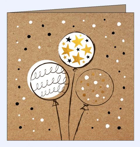 Edle Geburtstagskarte Craft drei Luftballons