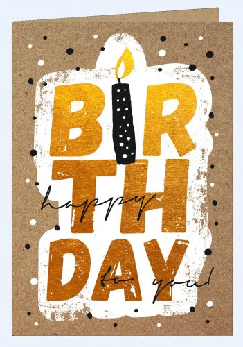 Geburtstagskarte Craft Happy Birthday Kerze