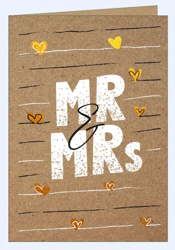Moderne Hochzeitskarte Craft Mr. and Mrs.