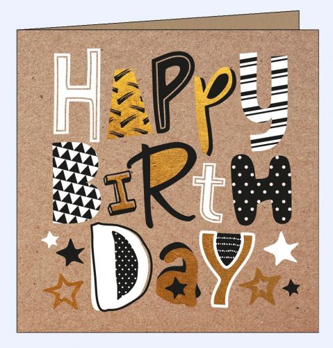 Quadratische Geburtstagskarte Happy Birthday Craft