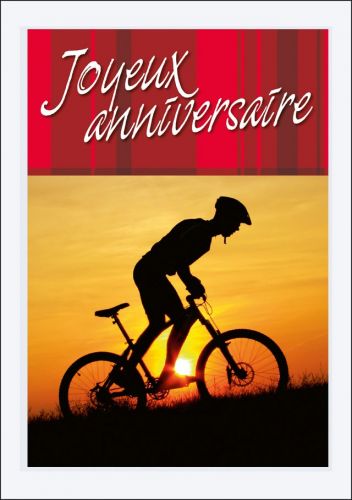 Carte d'anniversaire bicycle VTT