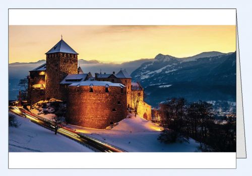 Foto Weihnachtskarte Schloss Vaduz