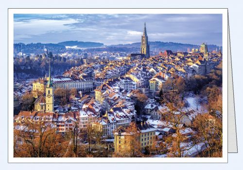 Foto Weihnachtskarte Bern verschneite Altstadt