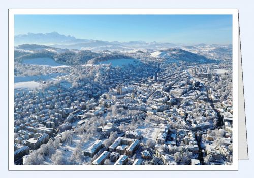 Foto Weihnachtskarte Stadt St. Gallen im Winter
