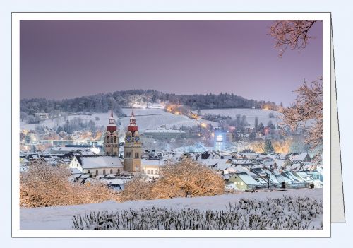 Foto Weihnachtskarte Winterthur im Winter
