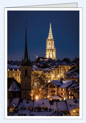 Foto Weihnachtskarte Bern Münsterturm