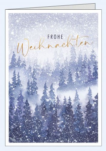 Weihnachtskarte mit kunstvoller Waldlandschaft